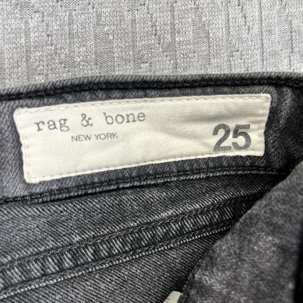 Rag & Bone Skinny Vintage Women's (25) made in‎ USA black stretch waist pants